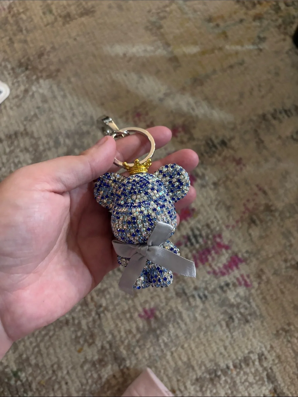 Keychain jeweled bear